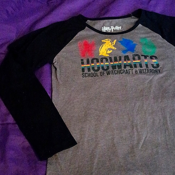 Hogwarts Houses Long Sleeve with 4 mascots/glitter lettering - Picture 5 of 7